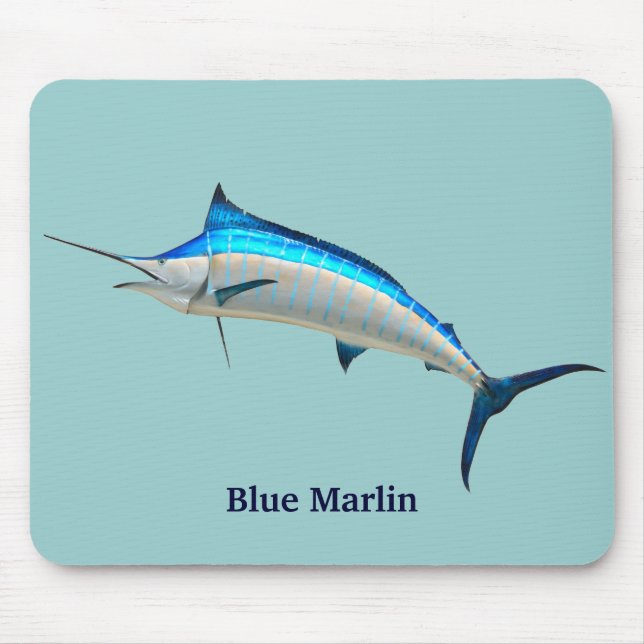 Blue Marlin Mouse Pad (Front)