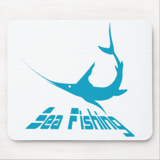 Blue marlin mouse pad