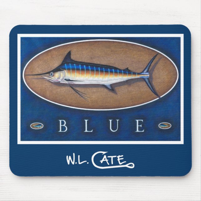 Blue Marlin Mouse Pads (Front)