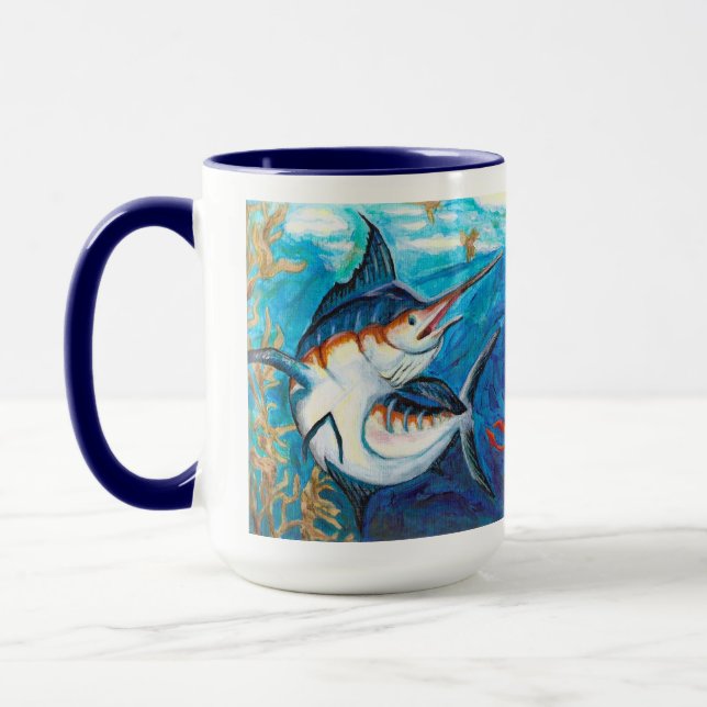Blue Marlin Mug (Left)