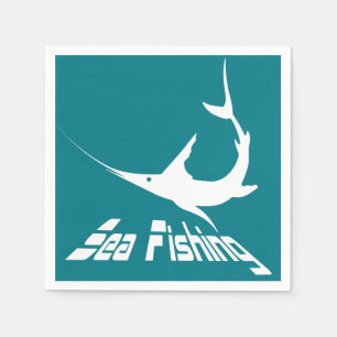 Blue marlin napkin