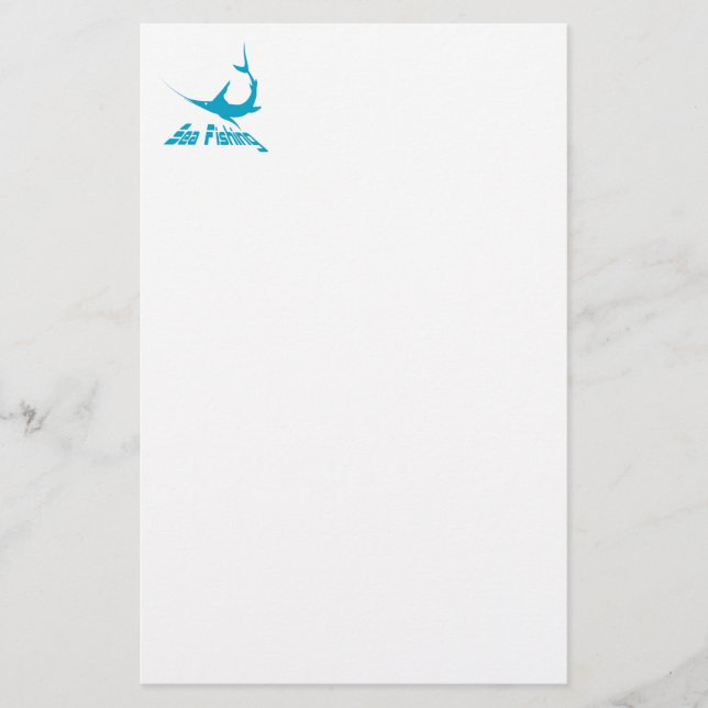 Blue marlin stationery (Front)
