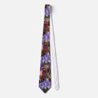 Blue Maroon Iris Tie