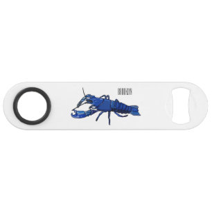 Blue marron crayfish cartoon illustration bar key