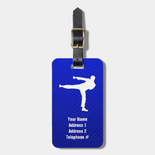 Blue Martial Arts Luggage Tag