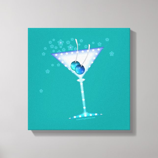 BLUE MARTINI Gallery Wrapped Canvas (Front)