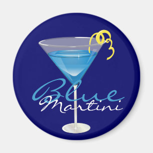 Blue Martini Magnet