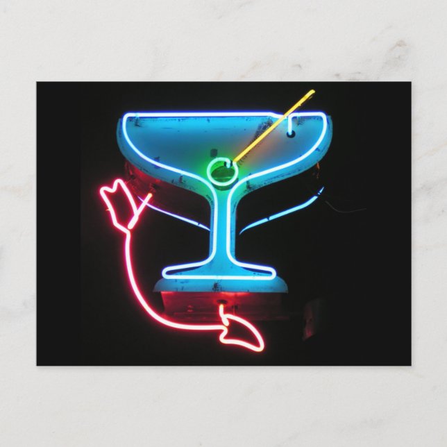 Blue Martini Postcard (Front)