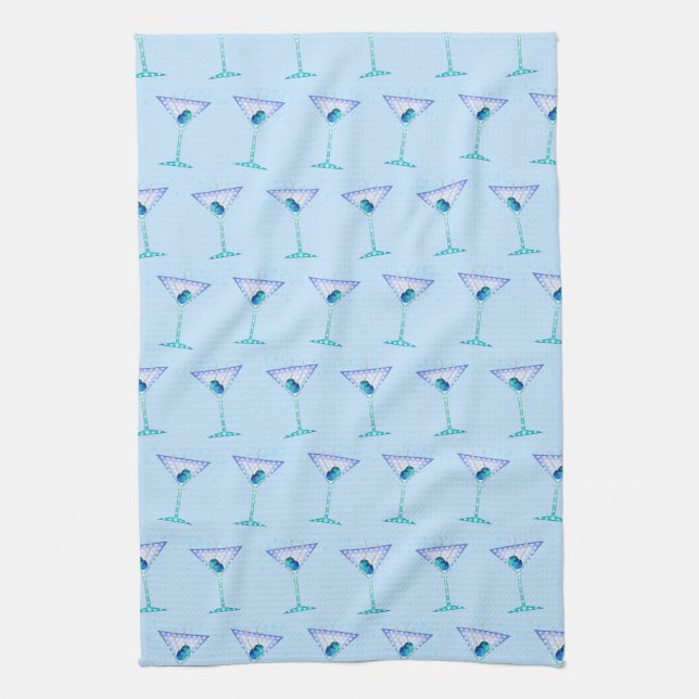 BLUE MARTINIS Kitchen, Bath or Bar TOWEL (Vertical)