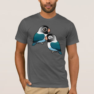 Blue Masked Lovebird Adorable Pair T-Shirt