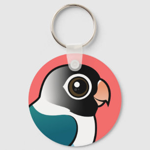 Blue Masked Lovebird Keychain
