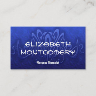 Blue Massage Therapy Spa Appointment Business Card