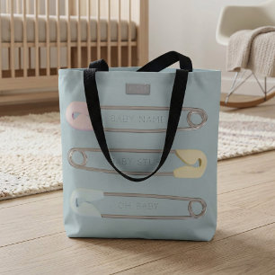 Blue Maternity Hospital Diaper Pin Tote Bag