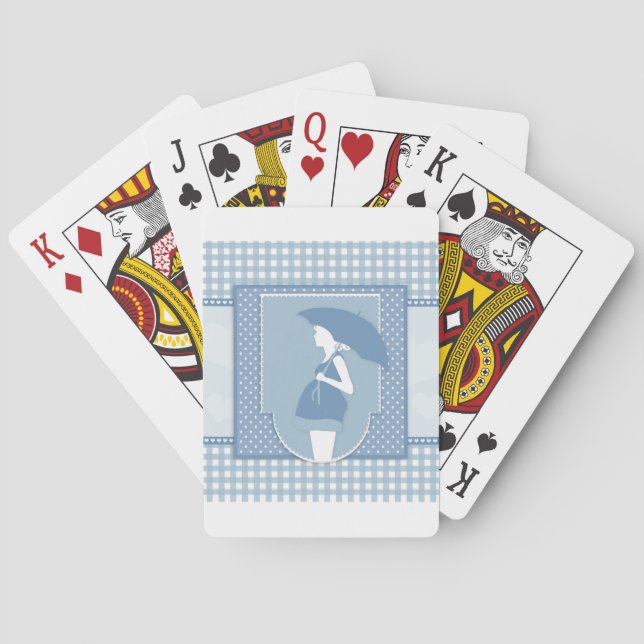 blue maternity playing cards (Back)