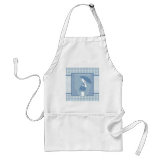 blue maternity standard apron