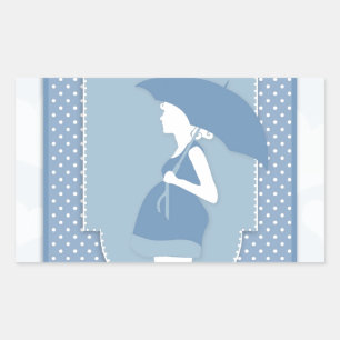 blue maternity sticker