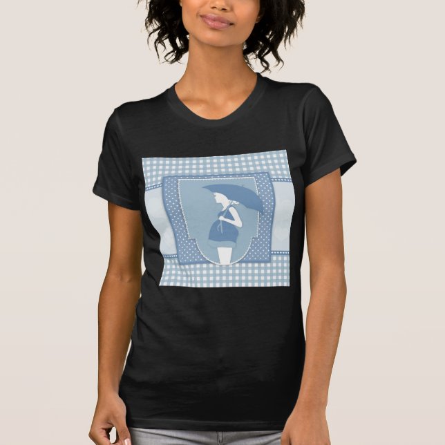 blue maternity T-Shirt (Front)