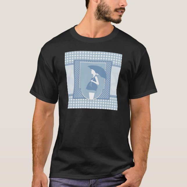 blue maternity T-Shirt (Front)