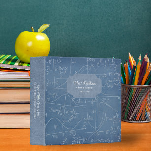 Blue Math Physics Teacher Class Planner Binder