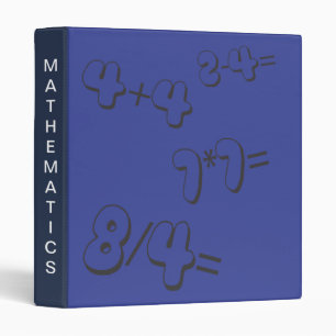 Blue Mathematics Avery Binder