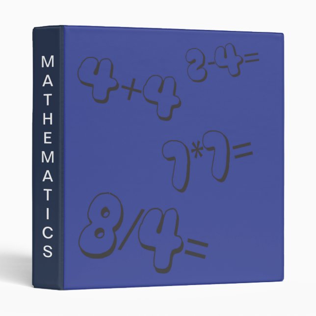 Blue Mathematics Avery Binder (Front/Spine)