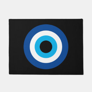 Blue Mati Evil Eye Nazar lucky charm doormat