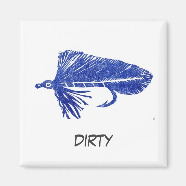 "Blue Matuka" Dish Washer Status Magnet (Front)