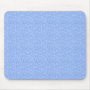Blue Maze Mouse Pad