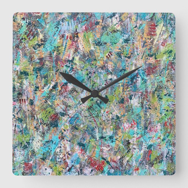 Blue Meadow Wall Clock (Front)
