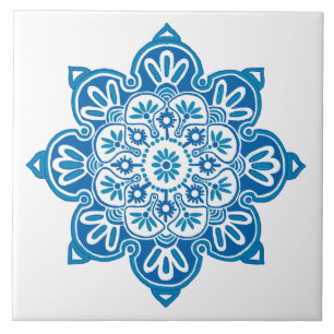 Blue medallion Ceramic tile
