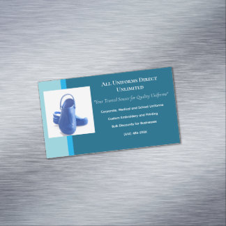 Blue Medical Uniform Nurse Shoes Magnetic Business Card