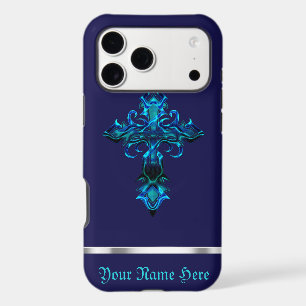 Blue Medieval Cross iPhone XS Max Case