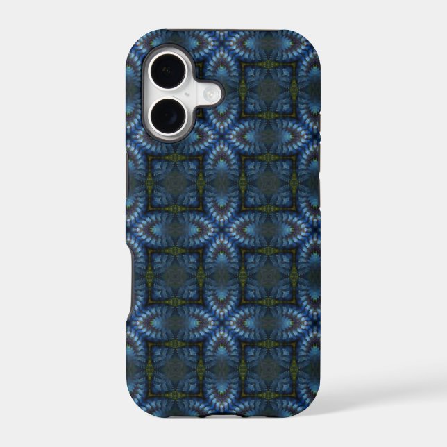 Blue Medieval Tapestry Pattern Cool iPhone 5 Case (Back)
