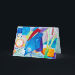 Blue meditation for the Year Holiday Card<br><div class="desc">Abstract acrylic On canvas painting expresses the meditative mood of this year. The colors are lively and the objects in the painting appear to be floating in an Alternate reality that is hopeful and unknown</div>