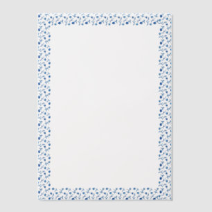 Blue Mediteranean Tile Minimalist Italian Wedding Vellum Invitations