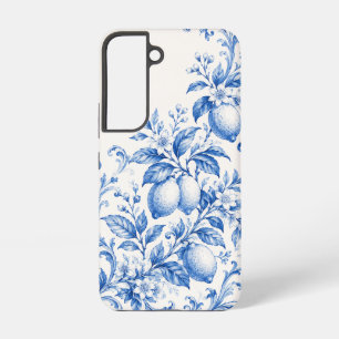 Blue Mediterranean Lemon Toile Phone Case