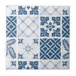 Blue Mediterranean Talavera Pattern  Tile<br><div class="desc">Add timeless charm to your space with this Blue Mediterranean Talavera Pattern Ceramic Décor Tile. Inspired by traditional Talavera artistry and Mediterranean design, this decorative tile features intricate blue patterns that bring vibrant elegance to kitchens, living rooms, patios, or gallery walls. Perfect as a decorative accent, small art piece, or...</div>
