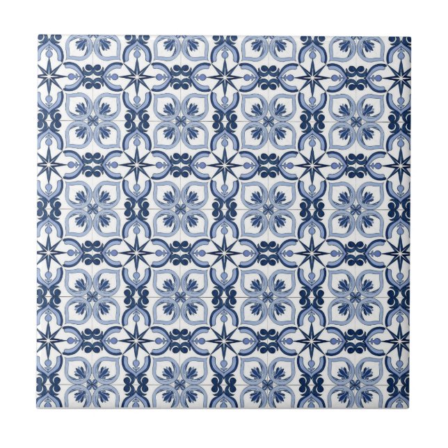 Blue Mediterranean  Tile (Front)