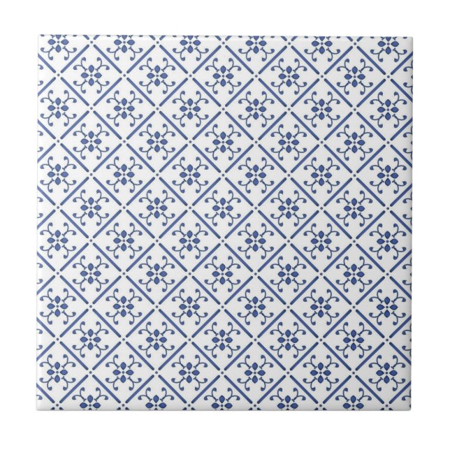 Blue Mediterranean  Tile (Front)