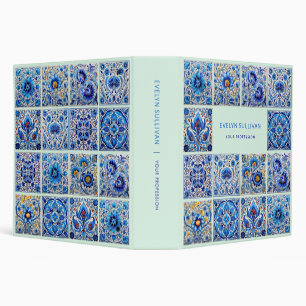 Blue mediterranean tiles binder