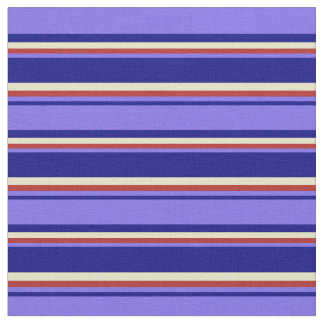Blue, Medium Slate Blue, Red & Pale Goldenrod Fabric