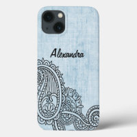 Blue Mehndi Motif Galaxy Note 4 Case