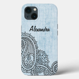 Blue Mehndi Motif Galaxy Note 4 Case