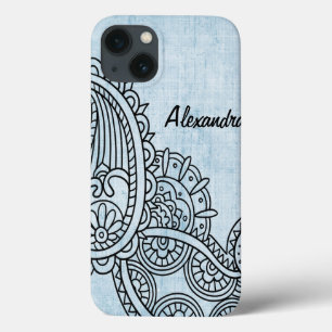 Blue Mehndi Motif iPad Case