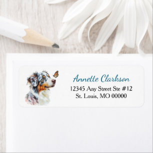 Blue Merle Australian Shepherd Butterfly Wonder