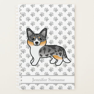 Blue Merle Cardigan Welsh Corgi Chien & Texte