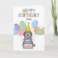 Blue Merle Cockapoo Cavapoo Dog Happy Birthday