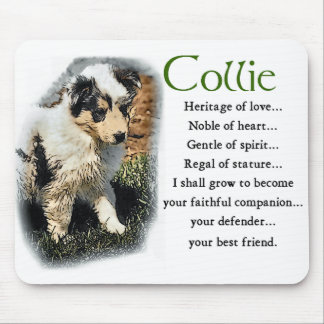 Blue Merle Collie Gifts Mouse Pad
