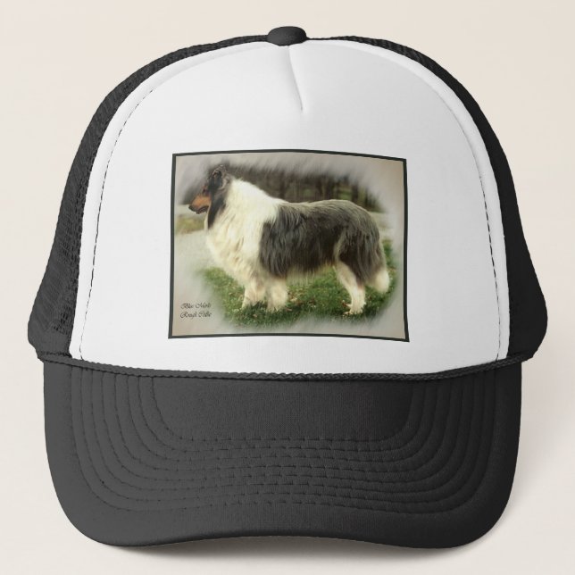 Blue Merle Rough Collie Gifts Trucker Hat (Front)