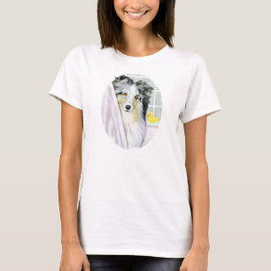 Blue Merle Sheltie Bath T-Shirt